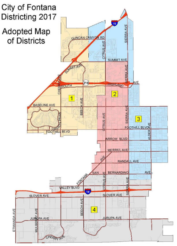 Fontana County Map California